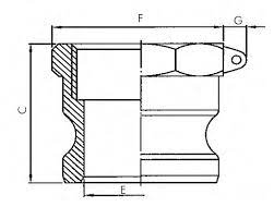 Spojka Kamlok V-díl 4" IG typ A 400