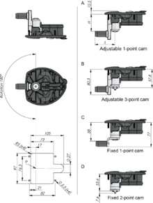 Solidne zamknięcie kaptura. Uchwyt wektorowy w kształcie litery T