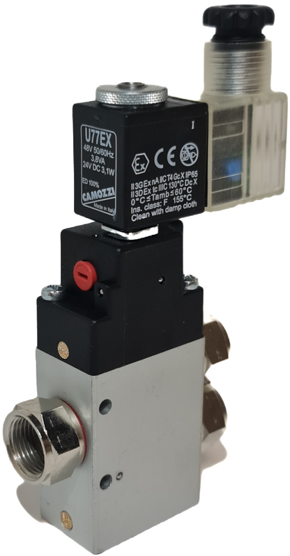 3/2-way solenoid valve with coil U73