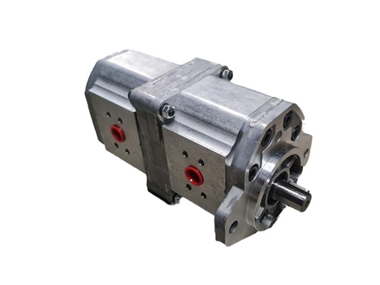 Gear pump double clockwise