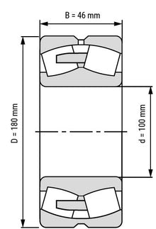Łożysko baryłkowe 22220 EK/C