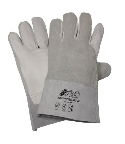 5-finger leather gloves VULCANUS 28 size. 10